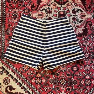 J. Crew size 12 navy and white striped shorts